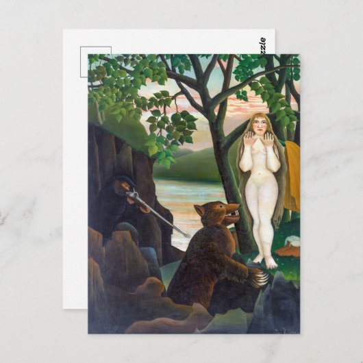 Unangenehme Überraschung | Henri Rousseau | Postkarte (Vorne/Hinten)