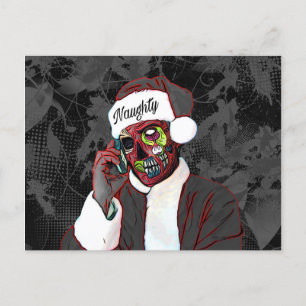 Unanständige Zombie-Weihnachtskarte Feiertagspostkarte