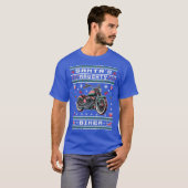 Unanständiger Biker hässlicher Weihnachtspullover T-Shirt (Vorne ganz)