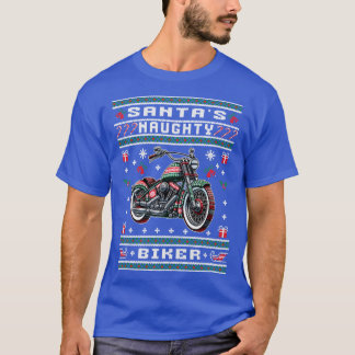 Unanständiger Biker hässlicher Weihnachtspullover T-Shirt