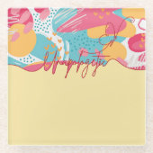 Unapologetic Bold Feminine Statement Glasuntersetzer (Vorderseite)