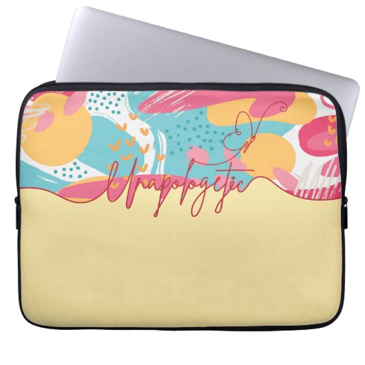 Unapologetic Bold Feminine Statement Laptopschutzhülle (Vorderseite)