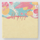 Unapologetic Bold Feminine Statement Steinuntersetzer (Vorderseite)