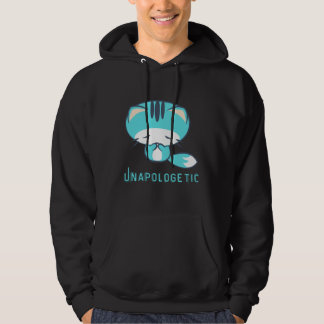 "Unapologetic Cat Hoodie - Bold Graphic Design"