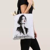 Unapologetic. Minimalistische Statement-Baumwollta Tasche (Von Nahem)