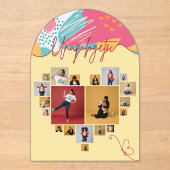 Unapologetic Personalized Feminine Photo Collage Acryleinladungen (Vorderseite)