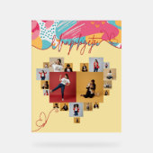 Unapologetic Personalized Feminine Photo Collage Acrylschild (Vorderseite)