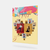 Unapologetic Personalized Feminine Photo Collage Acrylschild (Winkel)