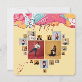 Unapologetic Personalized Feminine Photo Collage Feiertagskarte