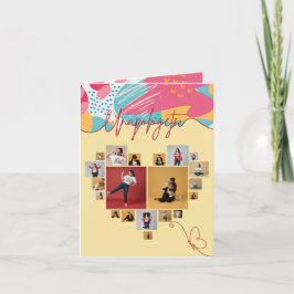 Unapologetic Personalized Feminine Photo Collage Feiertagskarte