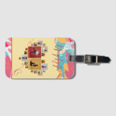 Unapologetic Personalized Feminine Photo Collage Gepäckanhänger (Vorderseite (Horizontal))