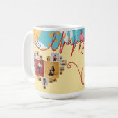 Unapologetic Personalized Feminine Photo Collage Kaffeetasse (Vorderseite Links)