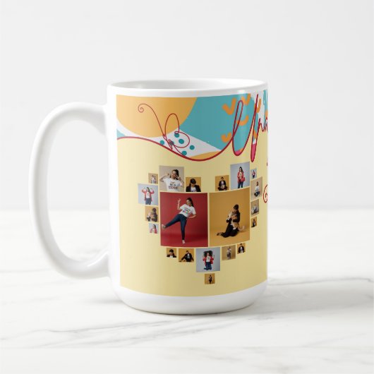 Unapologetic Personalized Feminine Photo Collage Kaffeetasse (Links)
