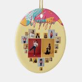 Unapologetic Personalized Feminine Photo Collage Keramik Ornament (Rechts)