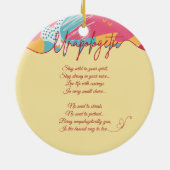 Unapologetic Personalized Feminine Photo Collage Keramik Ornament (Hinten)