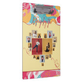 Unapologetic Personalized Feminine Photo Collage Klemmbrett (Rechts)