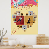 Unapologetic Personalized Feminine Photo Collage Poster (Küche)