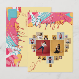 Unapologetic Personalized Feminine Photo Collage Postkarte