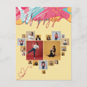 Unapologetic Personalized Feminine Photo Collage Postkarte (Vorderseite)