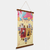 Unapologetic Personalized Feminine Photo Collage Wandteppich Mit Holzrahmen (Gewinkelt)