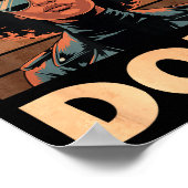 Unapologetically Afro Woman Vintage 70s Poster (Ecke)