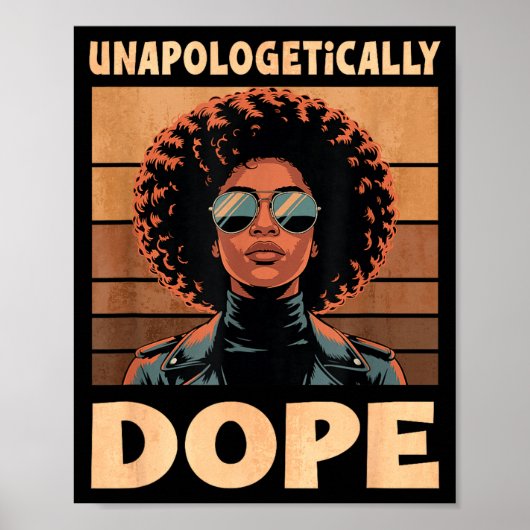 Unapologetically Afro Woman Vintage 70s Poster (Vorne)