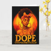 Unapologetically Black History Afro Melanin Girl W Karte (Gelbe Blume)