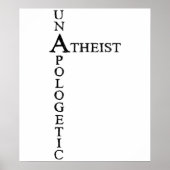 Unapologetiker Atheist Poster (Vorne)