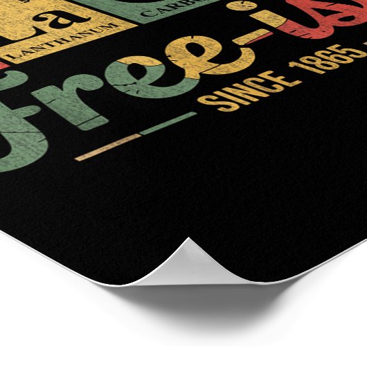 Unapologetisch Black Free Ish 1865 African Ameri Poster (Ecke)