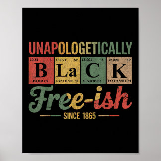 Unapologetisch Black Free Ish 1865 African Ameri Poster