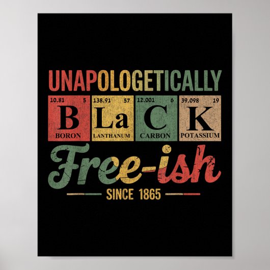 Unapologetisch Black Free Ish 1865 African Ameri Poster (Vorne)