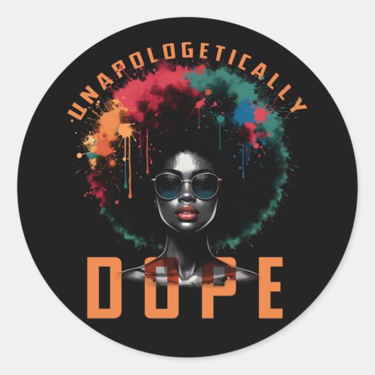 Unapologetisch Dope Black African Women Runder Aufkleber (Vorderseite)