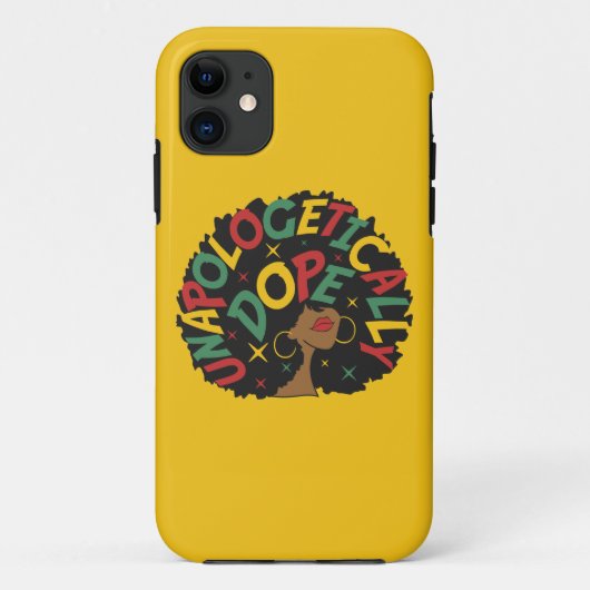 Unapologetisch dope Black Girl Afro Case-Mate iPhone Hülle (Rückseite)