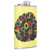 Unapologetisch dope Black Girl Afro Flachmann (Rechts)