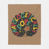 Unapologetisch dope Black Girl Afro Fleecedecke (Vorderseite)