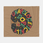 Unapologetisch dope Black Girl Afro Fleecedecke (Vorderseite (Horizontal))