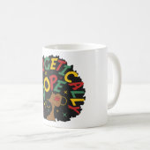 Unapologetisch dope Black Girl Afro Kaffeetasse (VorderseiteRechts)