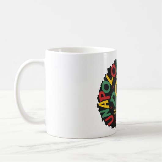 Unapologetisch dope Black Girl Afro Kaffeetasse (Links)