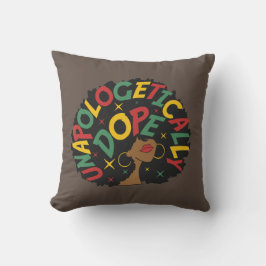 Unapologetisch dope Black Girl Afro Kissen