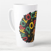 Unapologetisch dope Black Girl Afro Milchtasse (Linke Ecke)