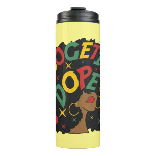 Unapologetisch dope Black Girl Afro Thermosbecher