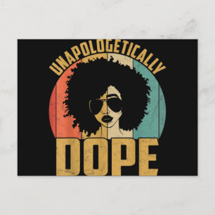 Unapologetisch dope Black Prix Melanin African Feiertagspostkarte