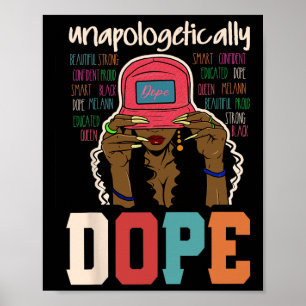 Unapologetisch Drug Black Afro Black History Jun Poster
