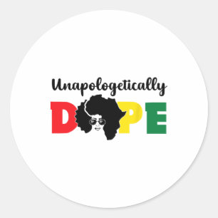 Unapologetisch Drug Black History Montag Afrikas Runder Aufkleber
