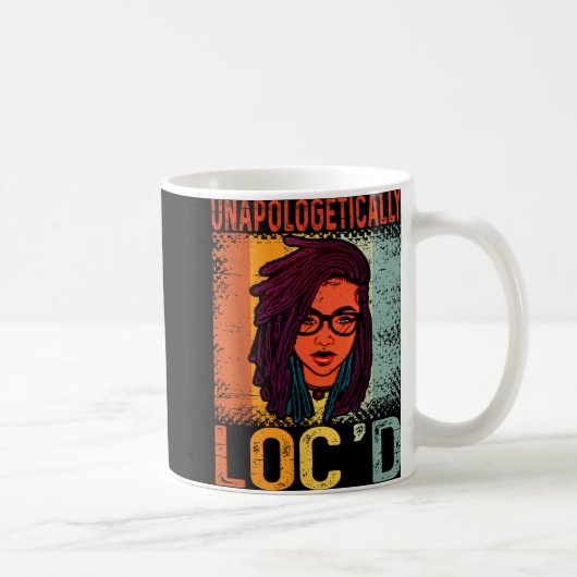 Unapologetisch Local Black Queen Melanin Locd Hai Kaffeetasse (Rechts)
