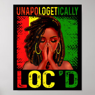 Unapologetisch Loc'd African American Women June Poster