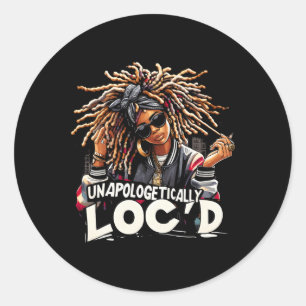 Unapologetisch Loc'd Black History Mont Black A Runder Aufkleber