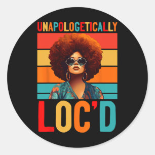 Unapologetisch Loc'd Black Women Jüngster Blac Runder Aufkleber
