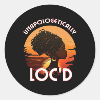 Unapologetisch Loc'd Black Women Königin Sisterloc Runder Aufkleber