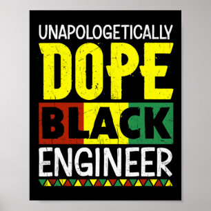 Unapologetisch Medizin Schwarzingenieur Juneteenth Poster